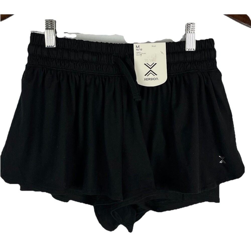 Xersion Girls Skort Black M 10-12 Athletic Built In Shorts Pocket
